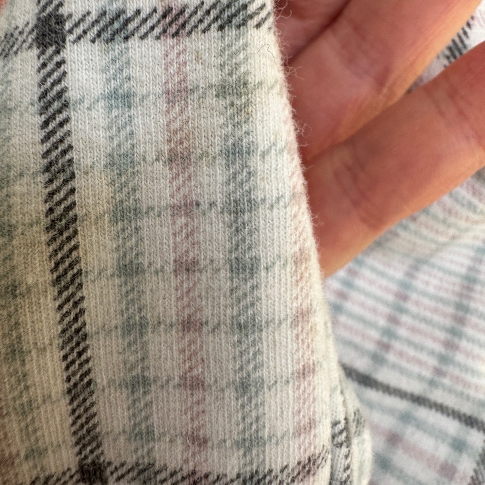 Janie and Jack 3T Girls Gray White Pink Plaid Formal Pants with Beads - Picture 5 of 6
